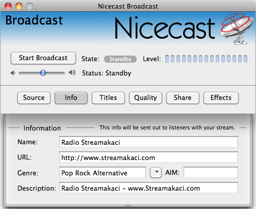 Nicecast Info