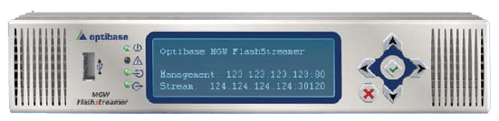 Encodeur vidéo Optibase MGW FlashStreamer pour le streaming vidéo Flash