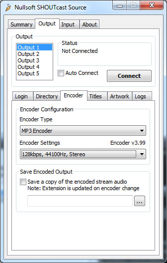 Shoutcast encoder