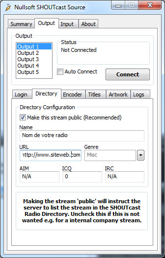 Shoutcast yellowpages