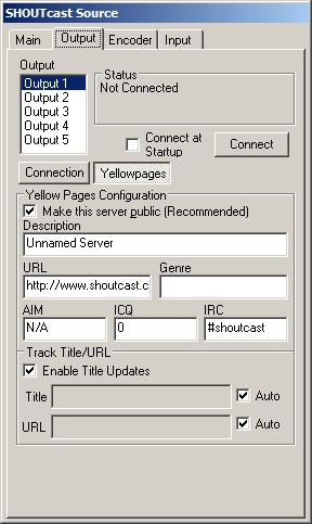 Shoutcast yellowpages